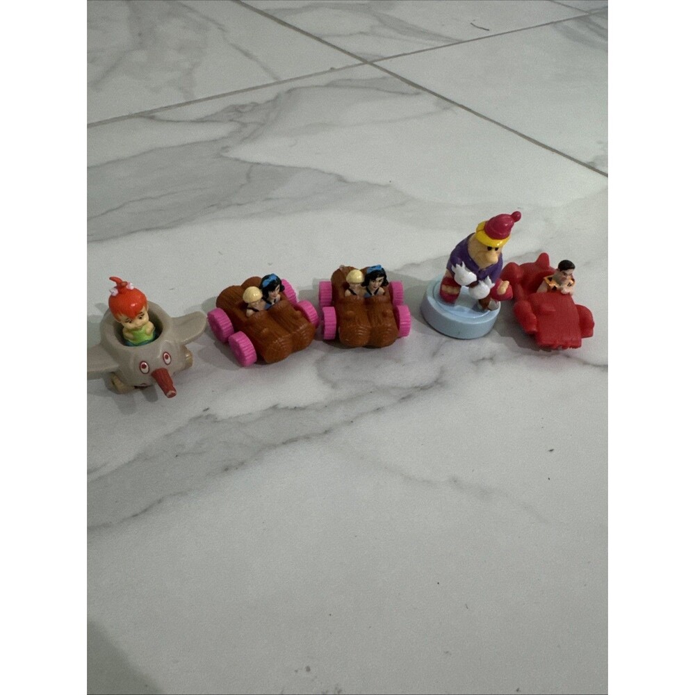 Lot Of  5 Vintage Flintstone McDonald’s Toys From Various Promotions